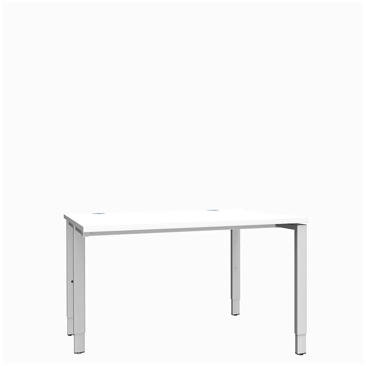 Schäfer Shop Genius Schreibtisch MODENA FLEX, 4-Fuß-Rechteckrohr, einseitig, B 1200 mm, weiß