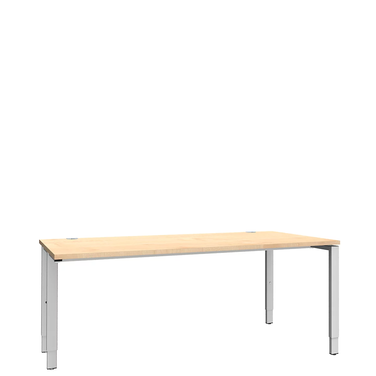 Schäfer Shop Genius Schreibtisch MODENA FLEX, 4-Fuß-Rechteckrohr, einseitig, B 1800 mm, Ahorn 
