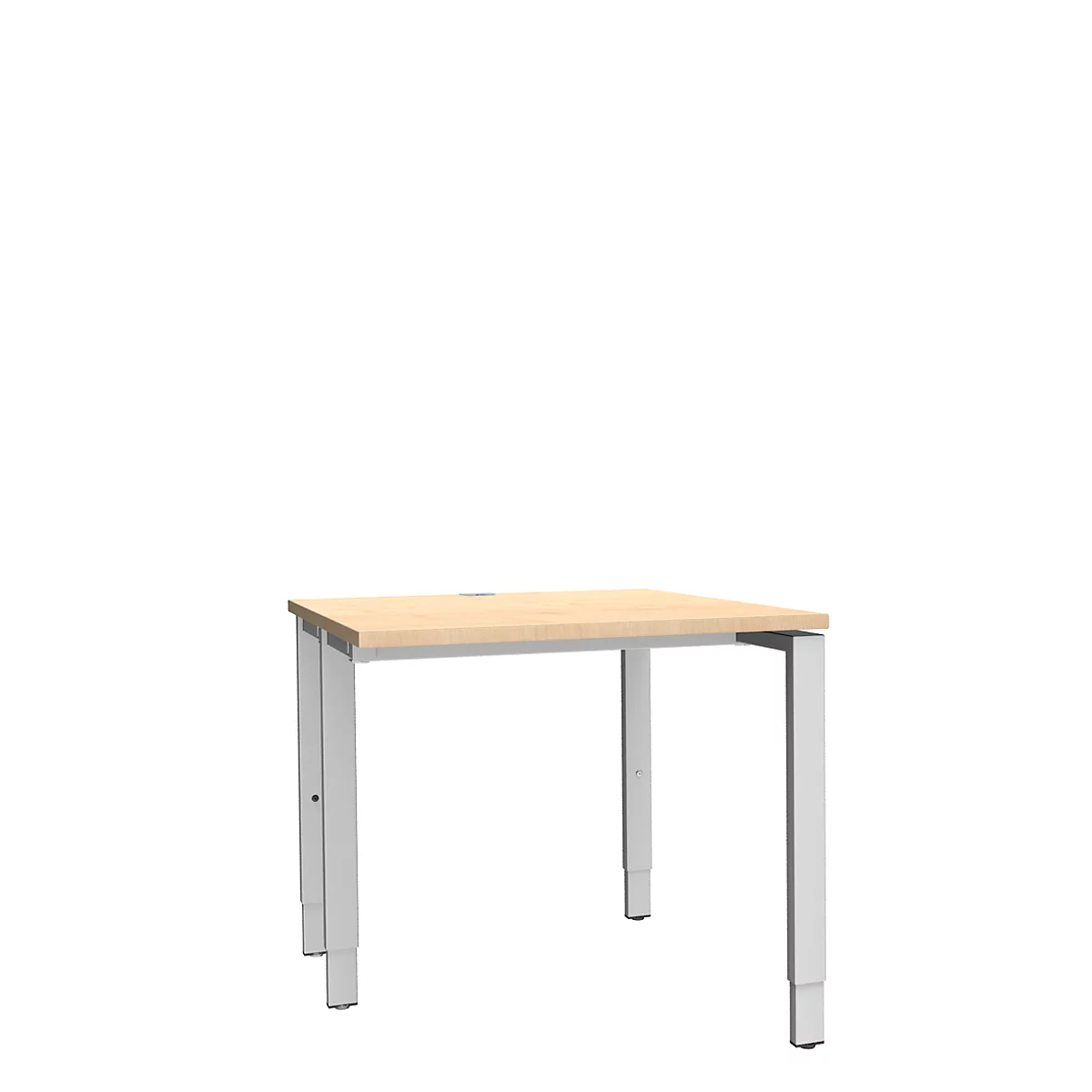 Schäfer Shop Genius Schreibtisch MODENA FLEX, 4-Fuß-Rechteckrohr, einseitig, B 800 mm, Ahorn 