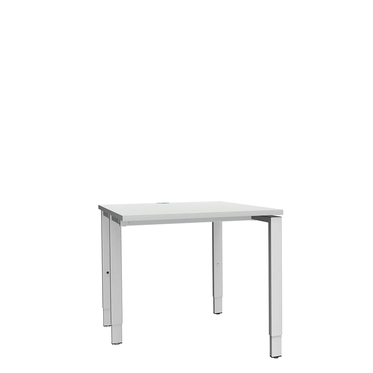 Schäfer Shop Genius Schreibtisch MODENA FLEX, 4-Fuß-Rechteckrohr, einseitig, B 800 mm, lichtgrau 