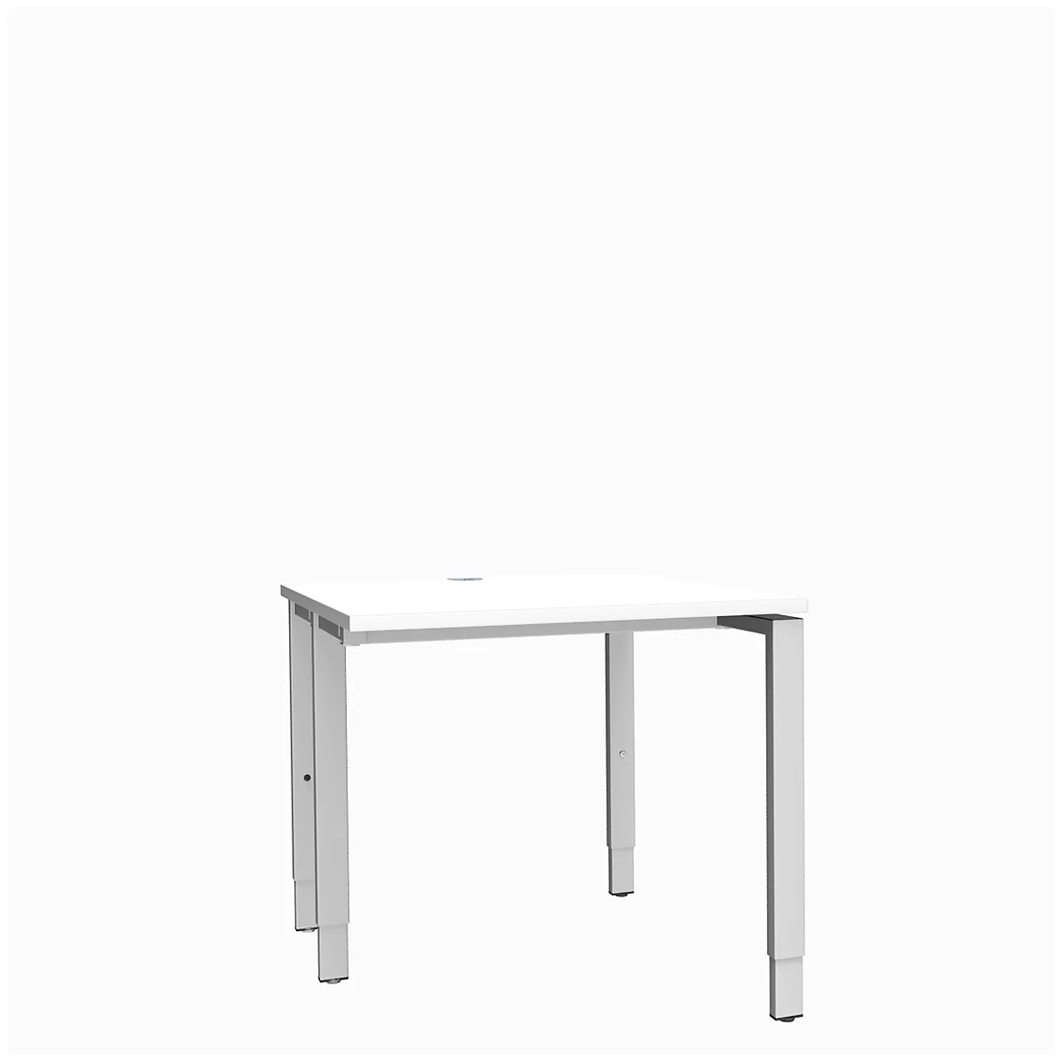 Schäfer Shop Genius Schreibtisch MODENA FLEX, 4-Fuß-Rechteckrohr, einseitig, B 800 mm, weiß 