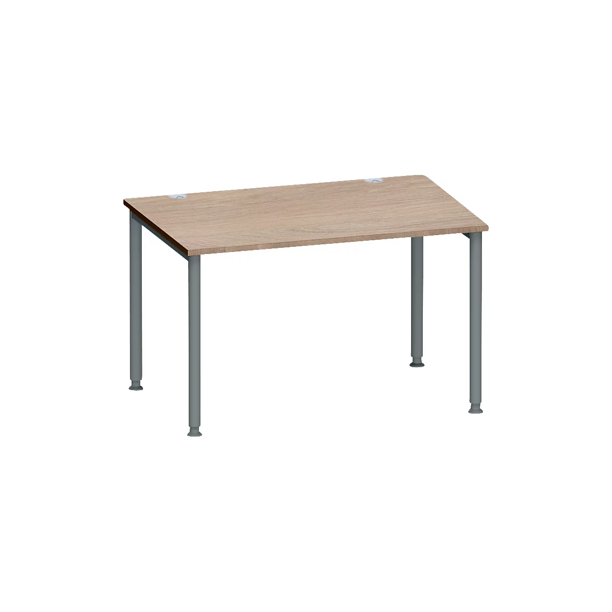 Schäfer Shop Genius Schreibtisch MODENA FLEX, 4-Fuß-Rundrohr, B 1200 x T 800 mm, Eiche/anthrazit