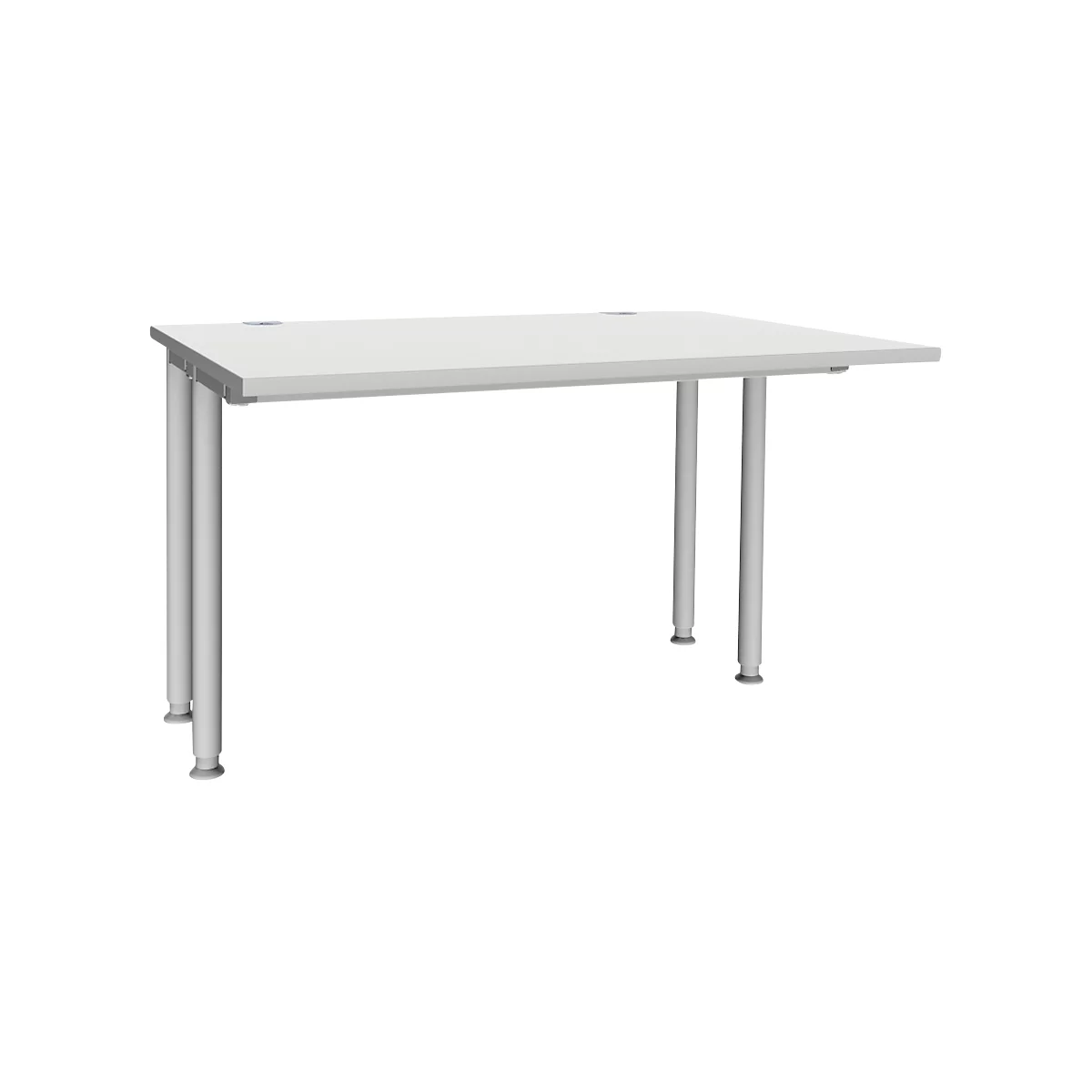 Schäfer Shop Genius Schreibtisch MODENA FLEX, Breite 1200 mm, beidseitig verkürzt, lichtgrau 