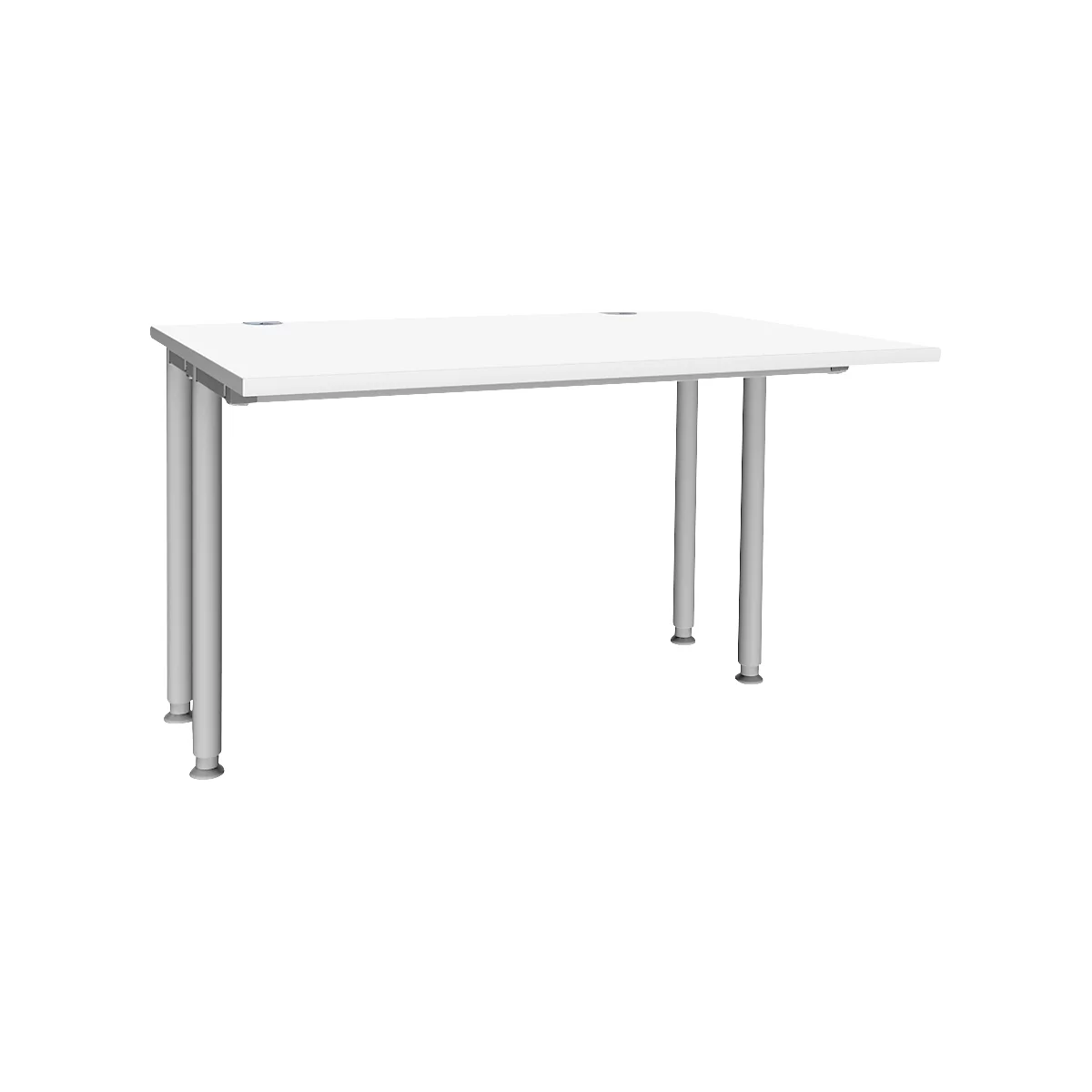 Schäfer Shop Genius Schreibtisch MODENA FLEX, Breite 1200 mm, beidseitig verkürzt, weiß 