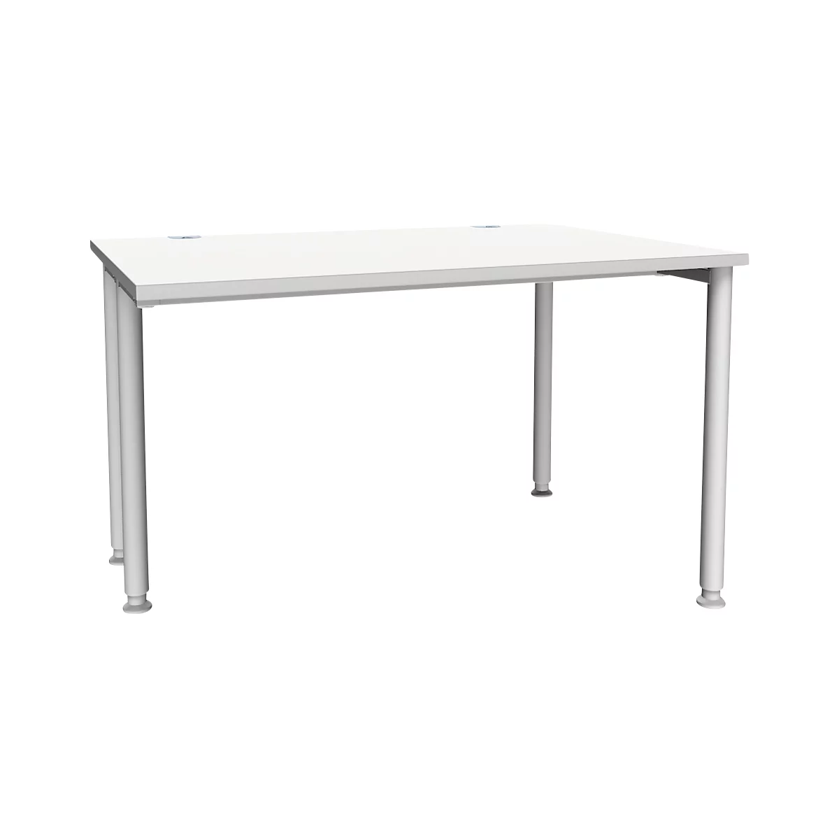 Schäfer Shop Genius Schreibtisch MODENA FLEX, Breite 1200 mm, einseitig verkürzt, lichtgrau 