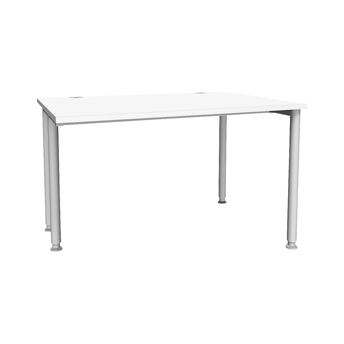 Schäfer Shop Genius Schreibtisch MODENA FLEX, Breite 1200 mm, einseitig verkürzt, weiß 