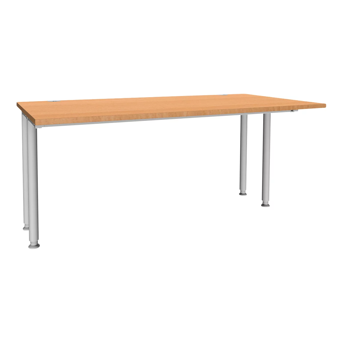 Schäfer Shop Genius Schreibtisch MODENA FLEX, Breite 1600 mm, beidseitig verkürzt, Buche 