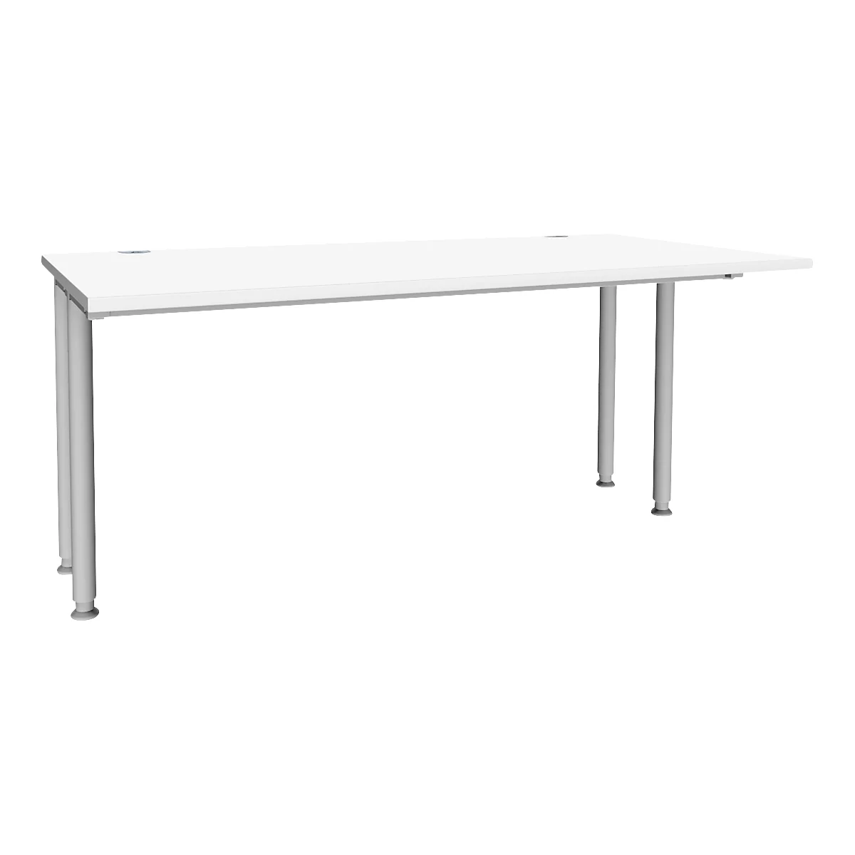 Schäfer Shop Genius Schreibtisch MODENA FLEX, Breite 1600 mm, beidseitig verkürzt, weiß 