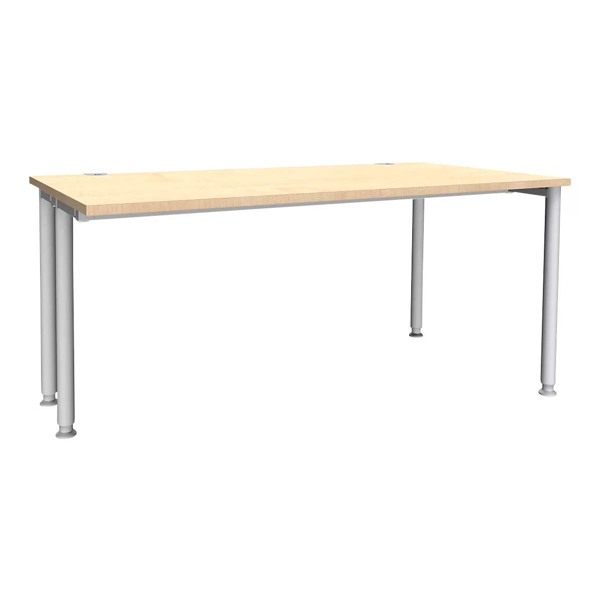 Schäfer Shop Genius Schreibtisch MODENA FLEX, Breite 1600 mm, einseitig verkürzt, Ahorn 