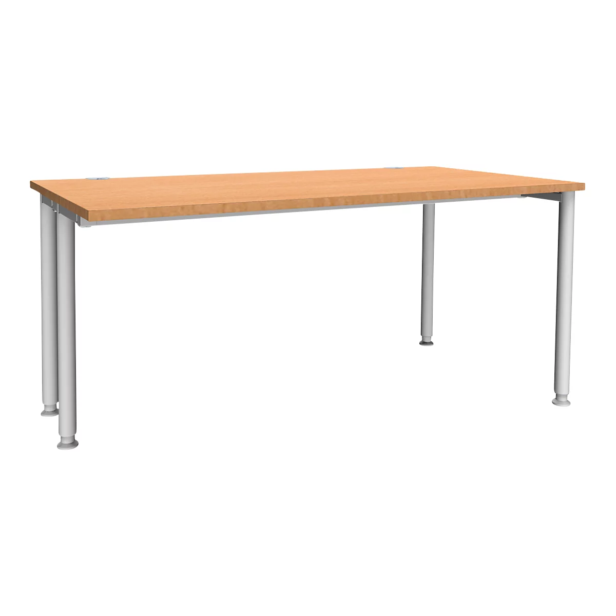 Schäfer Shop Genius Schreibtisch MODENA FLEX, Breite 1600 mm, einseitig verkürzt, Buche 