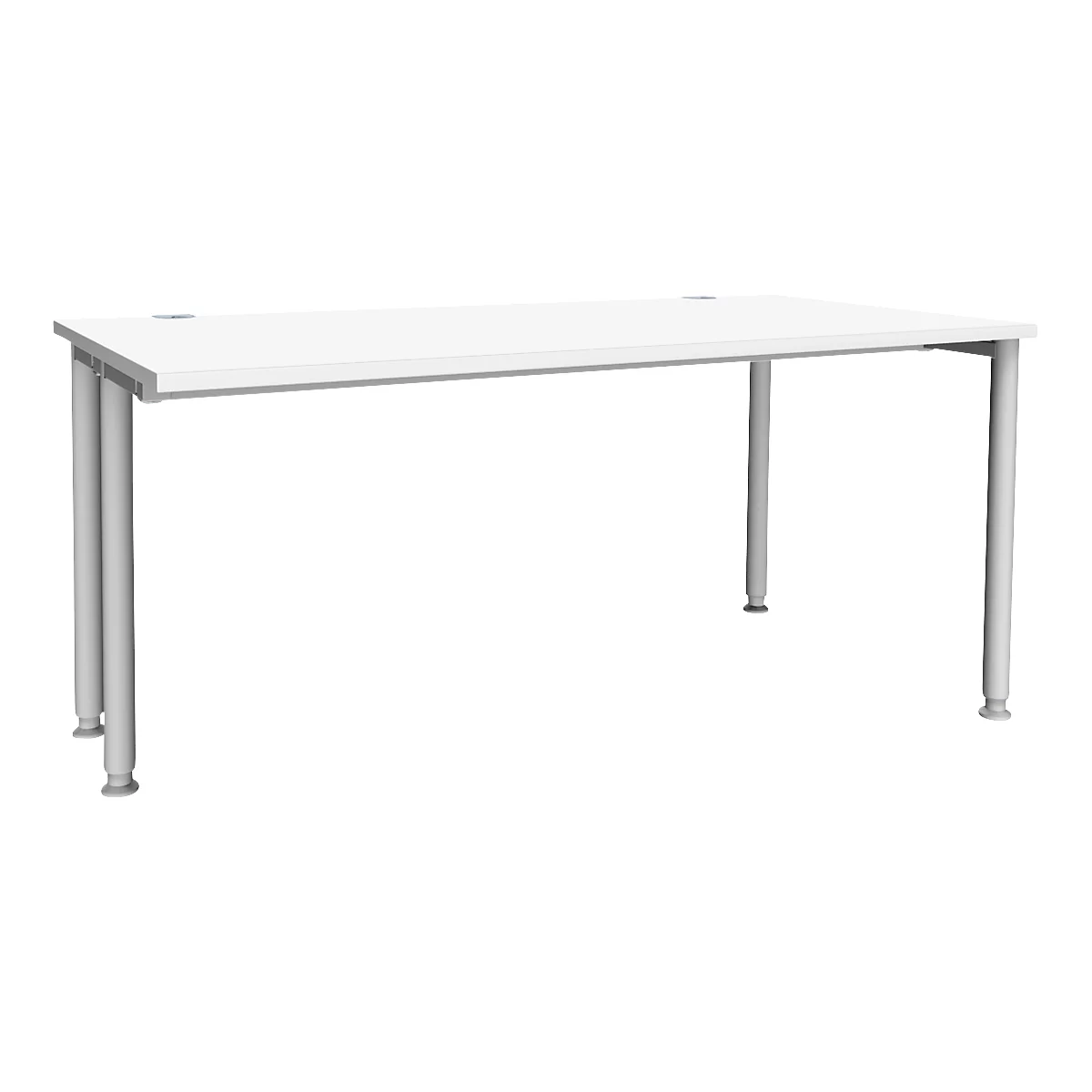 Schäfer Shop Genius Schreibtisch MODENA FLEX, Breite 1600 mm, einseitig verkürzt, weiß 