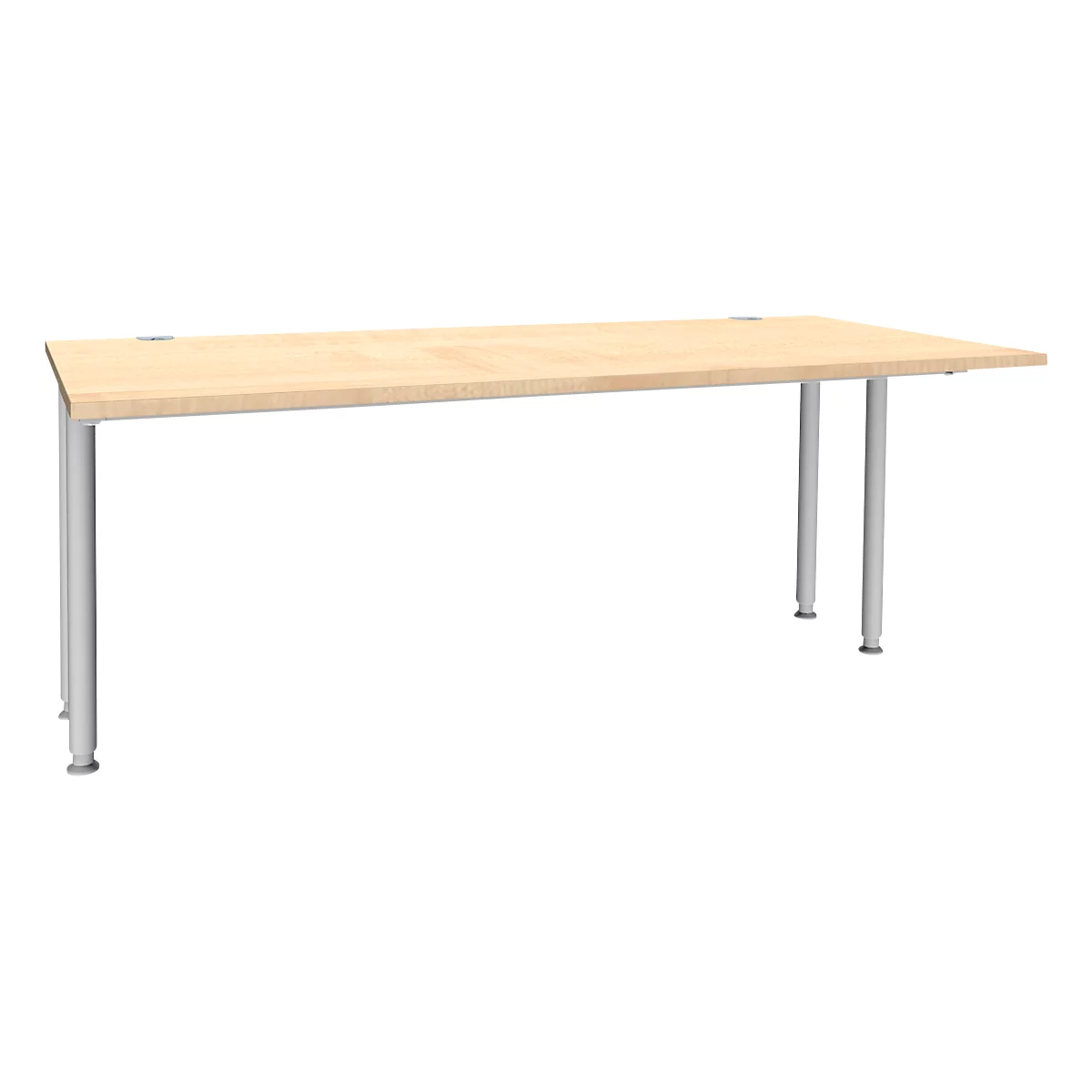 Schäfer Shop Genius Schreibtisch MODENA FLEX, Breite 1800 mm, beidseitig verkürzt, Ahorn 