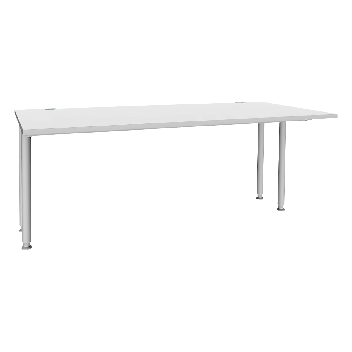 Schäfer Shop Genius Schreibtisch MODENA FLEX, Breite 1800 mm, beidseitig verkürzt, lichtgrau 