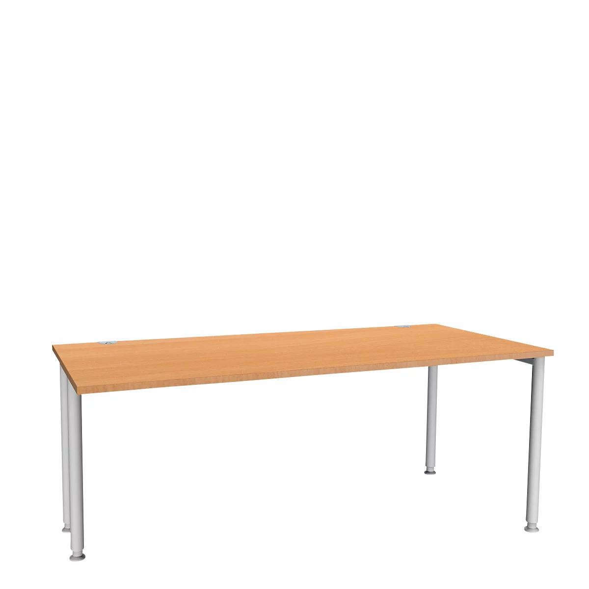 Schäfer Shop Genius Schreibtisch MODENA FLEX, Breite 1800 mm, einseitig verkürzt, Buche 