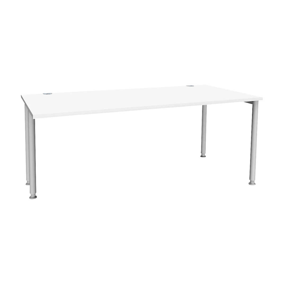 Schäfer Shop Genius Schreibtisch MODENA FLEX, Breite 1800 mm, einseitig verkürzt, weiß 