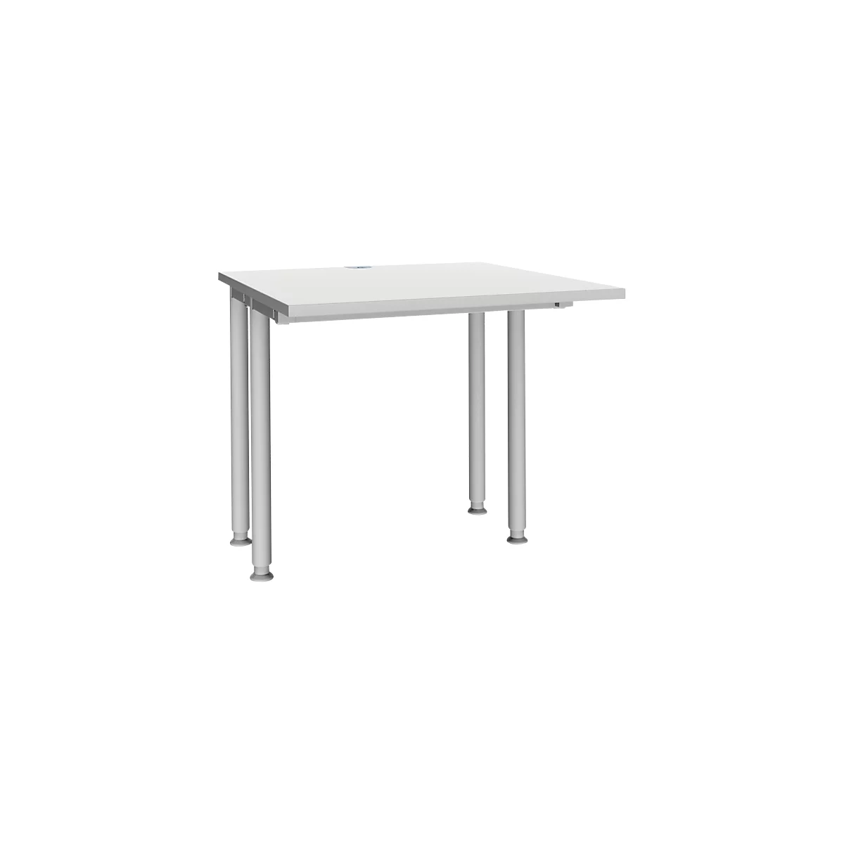 Schäfer Shop Genius Schreibtisch MODENA FLEX, Breite 800 mm, beidseitig verkürzt, lichtgrau 