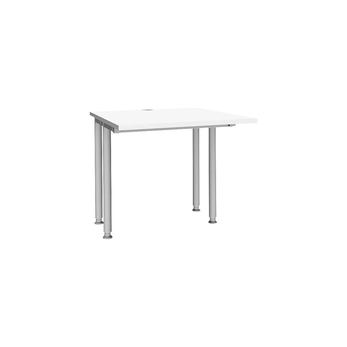 Schäfer Shop Genius Schreibtisch MODENA FLEX, Breite 800 mm, beidseitig verkürzt, weiß 