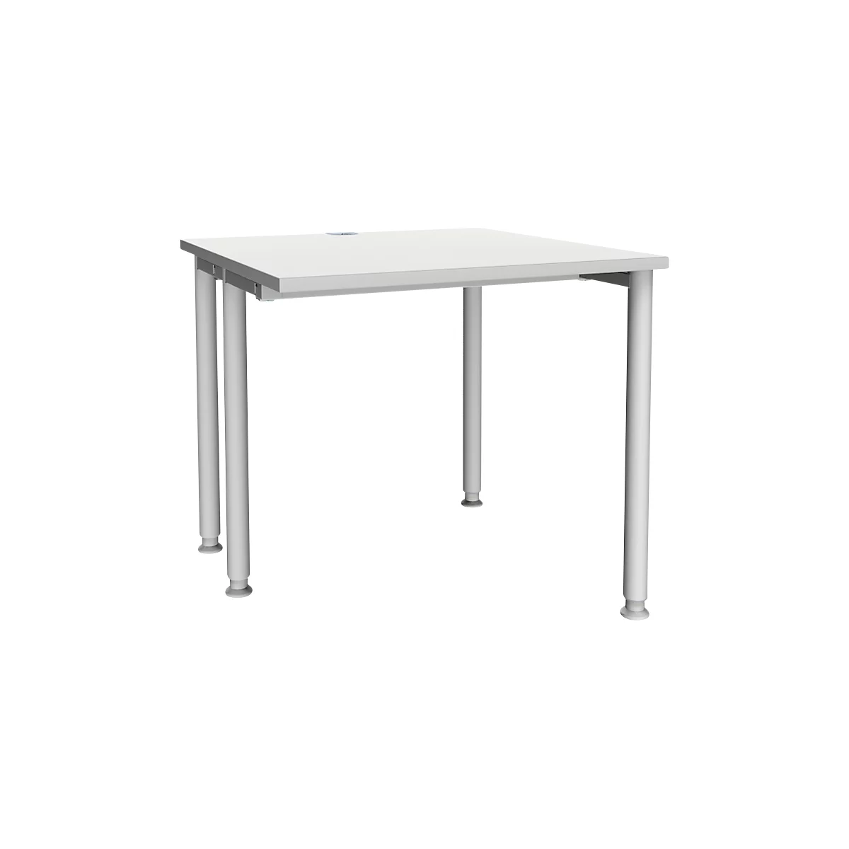 Schäfer Shop Genius Schreibtisch MODENA FLEX, Breite 800 mm, einseitig verkürzt, lichtgrau 