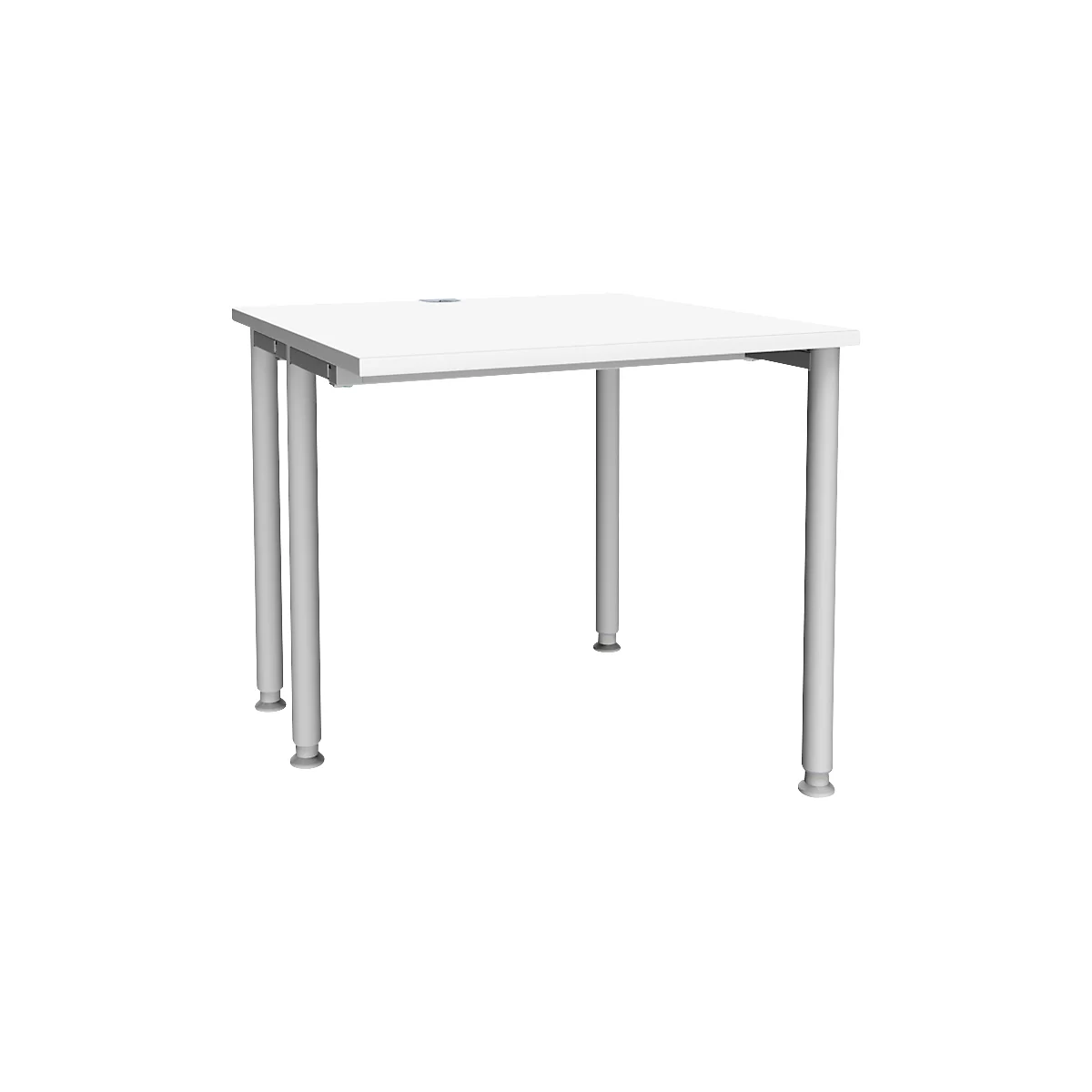 Schäfer Shop Genius Schreibtisch MODENA FLEX, Breite 800 mm, einseitig verkürzt, weiß 