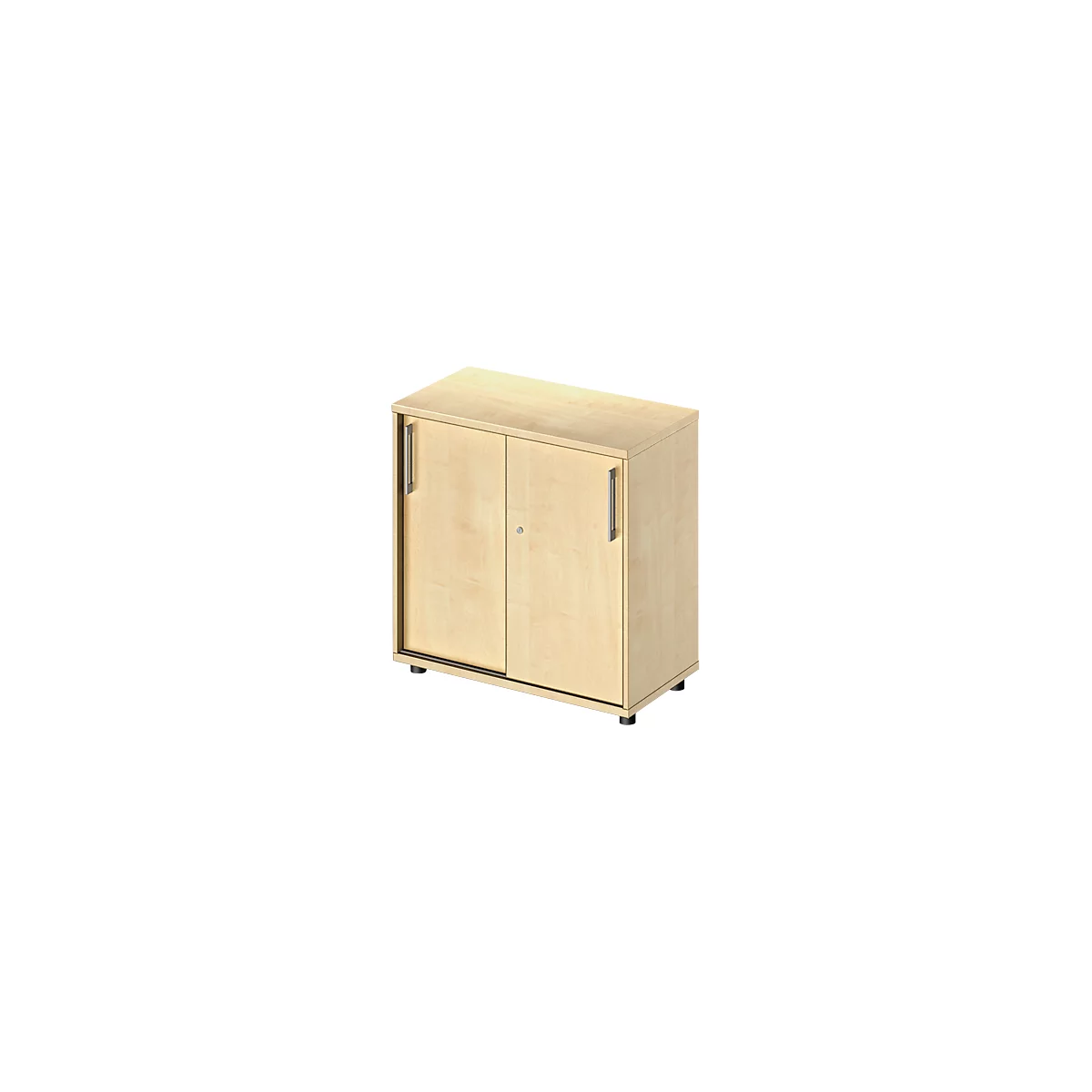 Schäfer Shop Genius Schuifdeurkast TETRIS WOOD, 2 OH, B 800 x D 421 x H 800 mm, hoogte inclusief glijders, ahorn decor