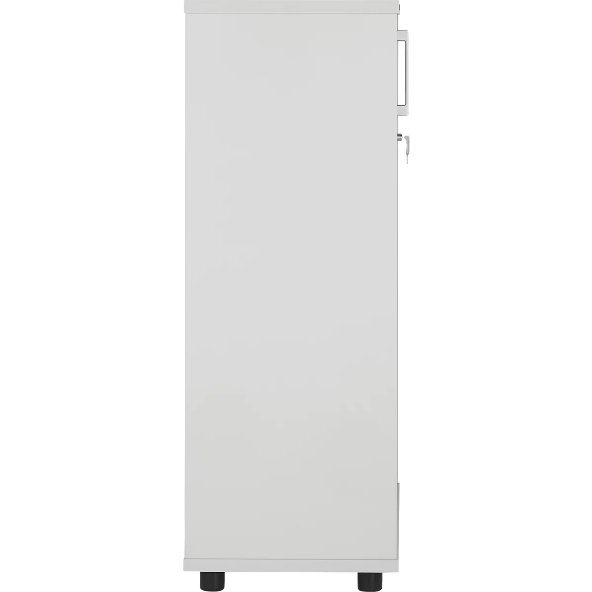 Schäfer Shop Genius schuifdeurkast TETRIS WOOD, 3 OH, B 1200 mm, hoogte incl. glijders, lichtgrijs