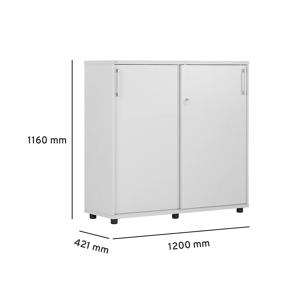 Schäfer Shop Genius schuifdeurkast TETRIS WOOD, 3 OH, B 1200 mm, hoogte incl. glijders, lichtgrijs