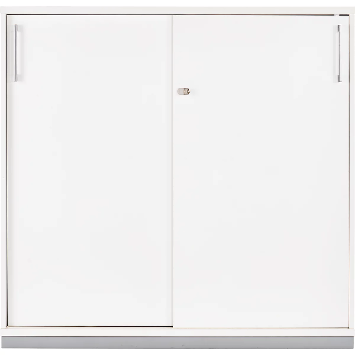 Schäfer Shop Genius Schuifdeurkast TETRIS WOOD, 3 ordnerhoogten, B 1200 mm, incl. stalen sokkel, wit 