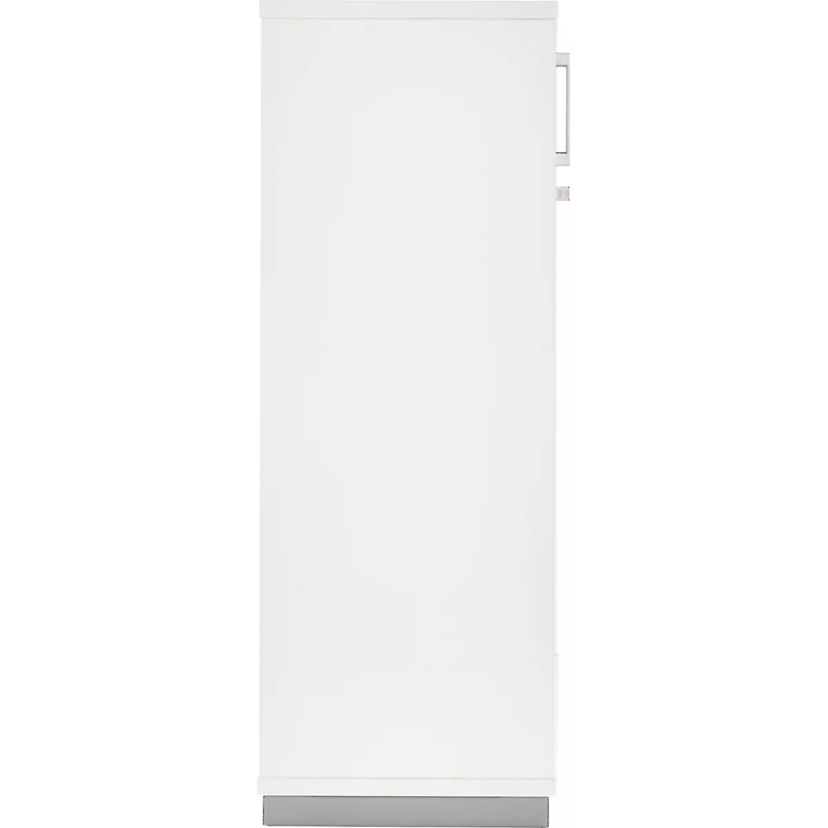 Schäfer Shop Genius Schuifdeurkast TETRIS WOOD, 3 ordnerhoogten, B 1200 mm, incl. stalen sokkel, wit 