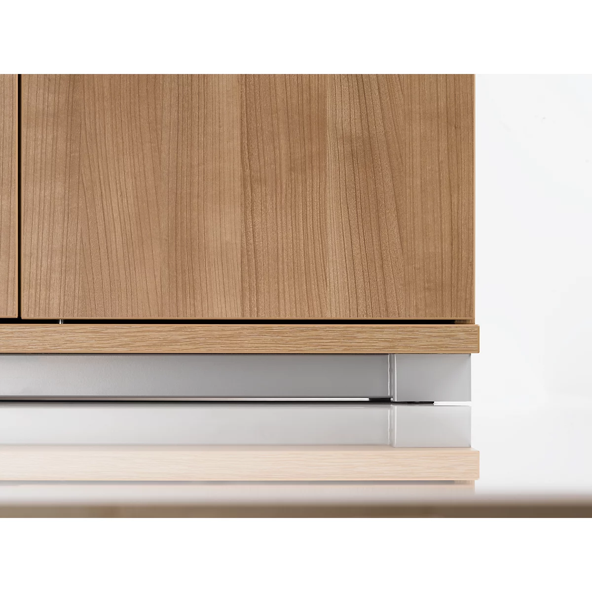 Schäfer Shop Genius Stahlsockel TETRIS WOOD, zurückgesetzt, für Querrollladenschränke B 1600 mm