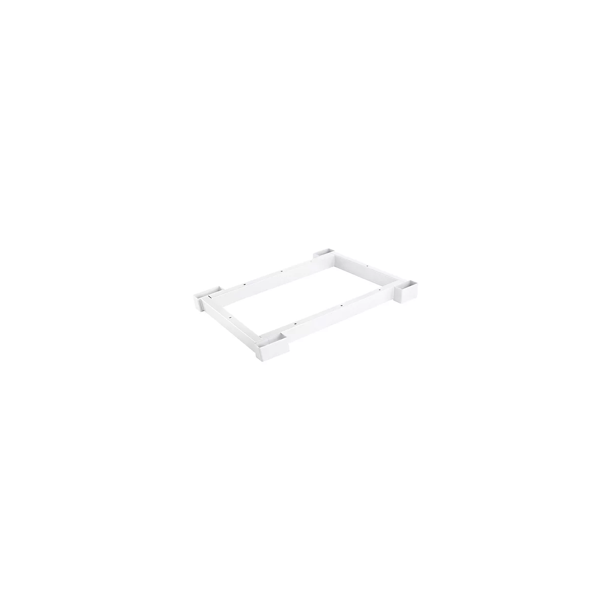Schäfer Shop Genius Stahlsockel TETRIS WOOD, Zurückgesetzt, für Regale/Schränke B 400 mm, weiß