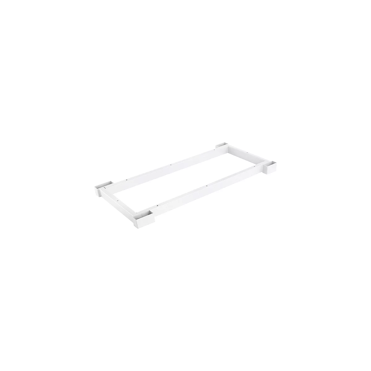 Schäfer Shop Genius Stahlsockel TETRIS WOOD, Zurückgesetzt, für Regale/Schränke B 800 mm, weiß