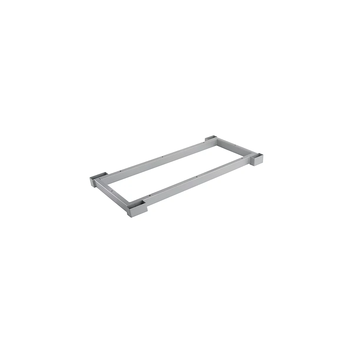 Schäfer Shop Genius Stahlsockel TETRIS WOOD, Zurückgesetzt, für Regale/Schränke B 800 mm, weißalu