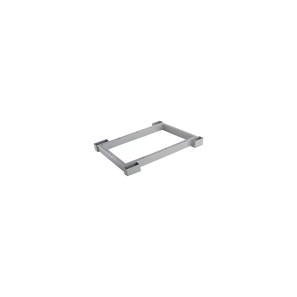 Schäfer Shop Genius Stalen sokkel TETRIS WOOD, teruggebracht, voor archiefrekken/kasten B 400 mm, blank aluminium