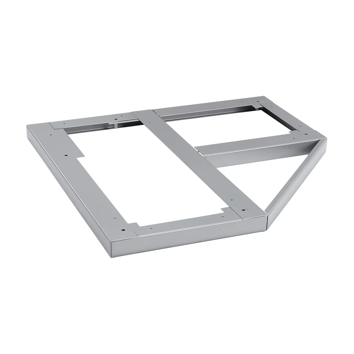 Schäfer Shop Genius stalen sokkel TETRIS WOOD, voor hoekkast B 800 mm, aluminium wit