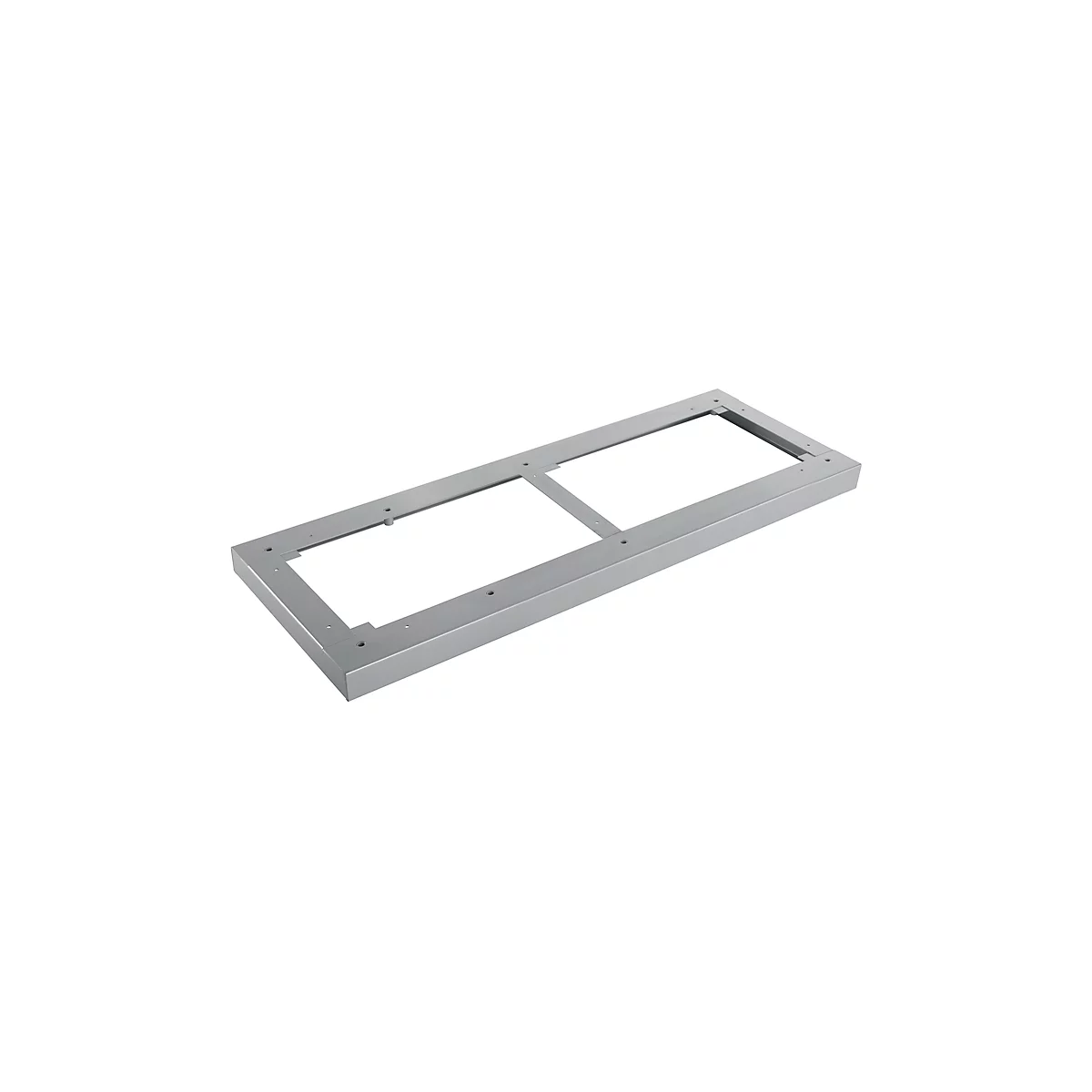 Schäfer Shop Genius stalen sokkel TETRIS WOOD, voor rekken/kasten B 1000 mm, aluminium wit