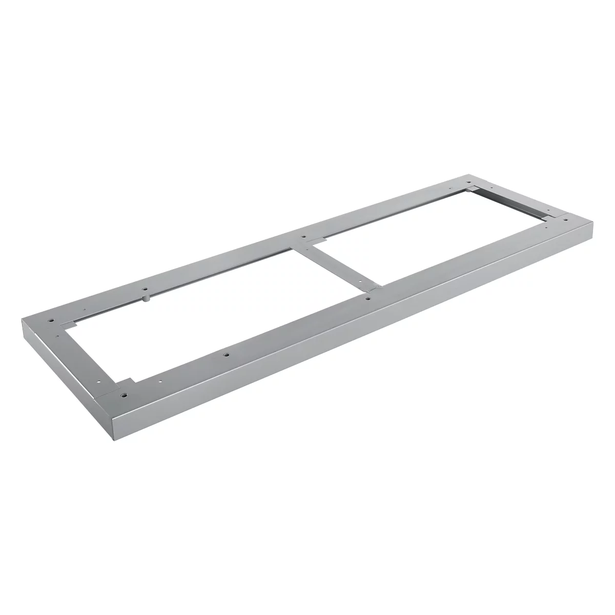Schäfer Shop Genius stalen sokkel TETRIS WOOD, voor rekken/kasten B 1200 mm, aluminium wit