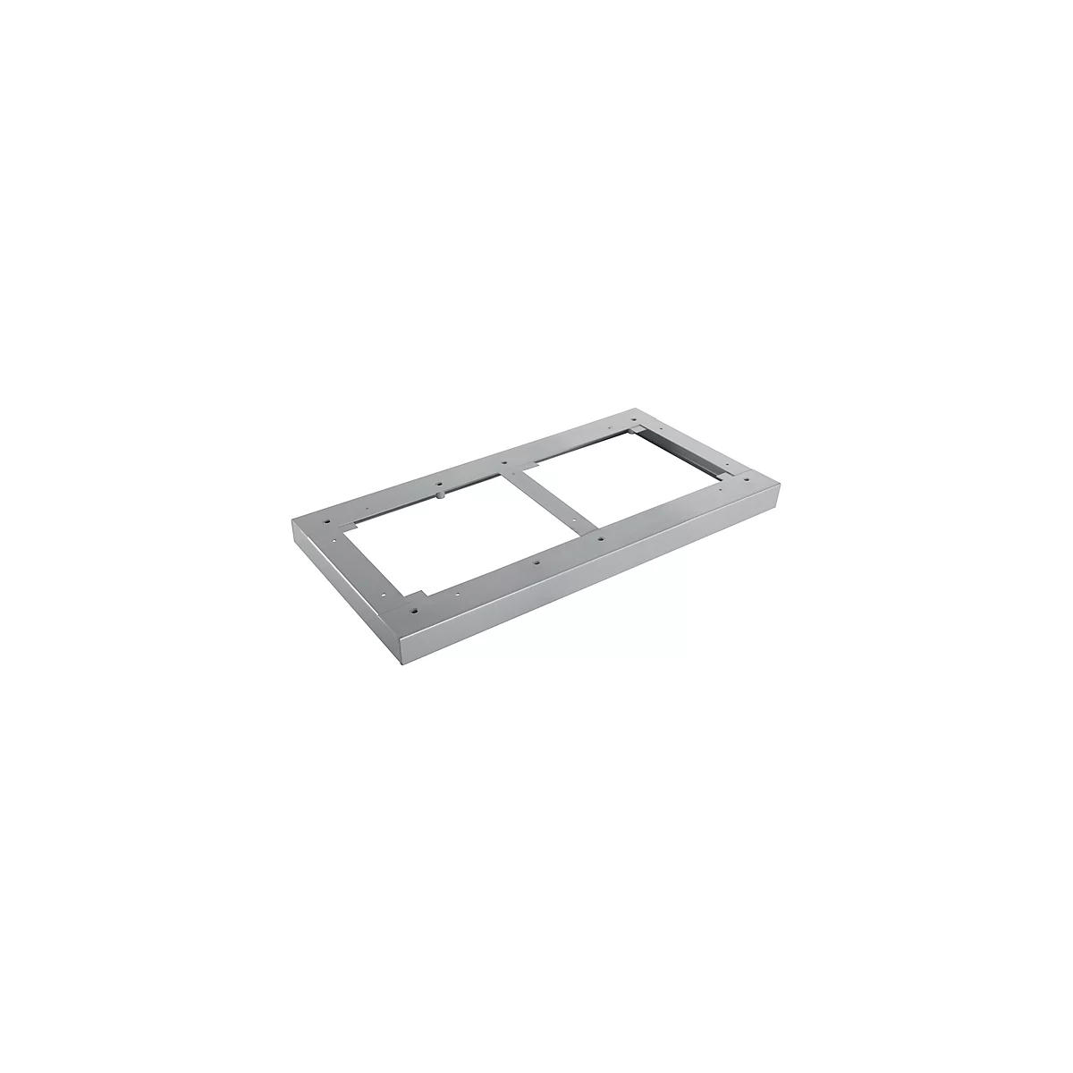 Schäfer Shop Genius stalen sokkel TETRIS WOOD, voor rekken/kasten B 400 mm, aluminium wit