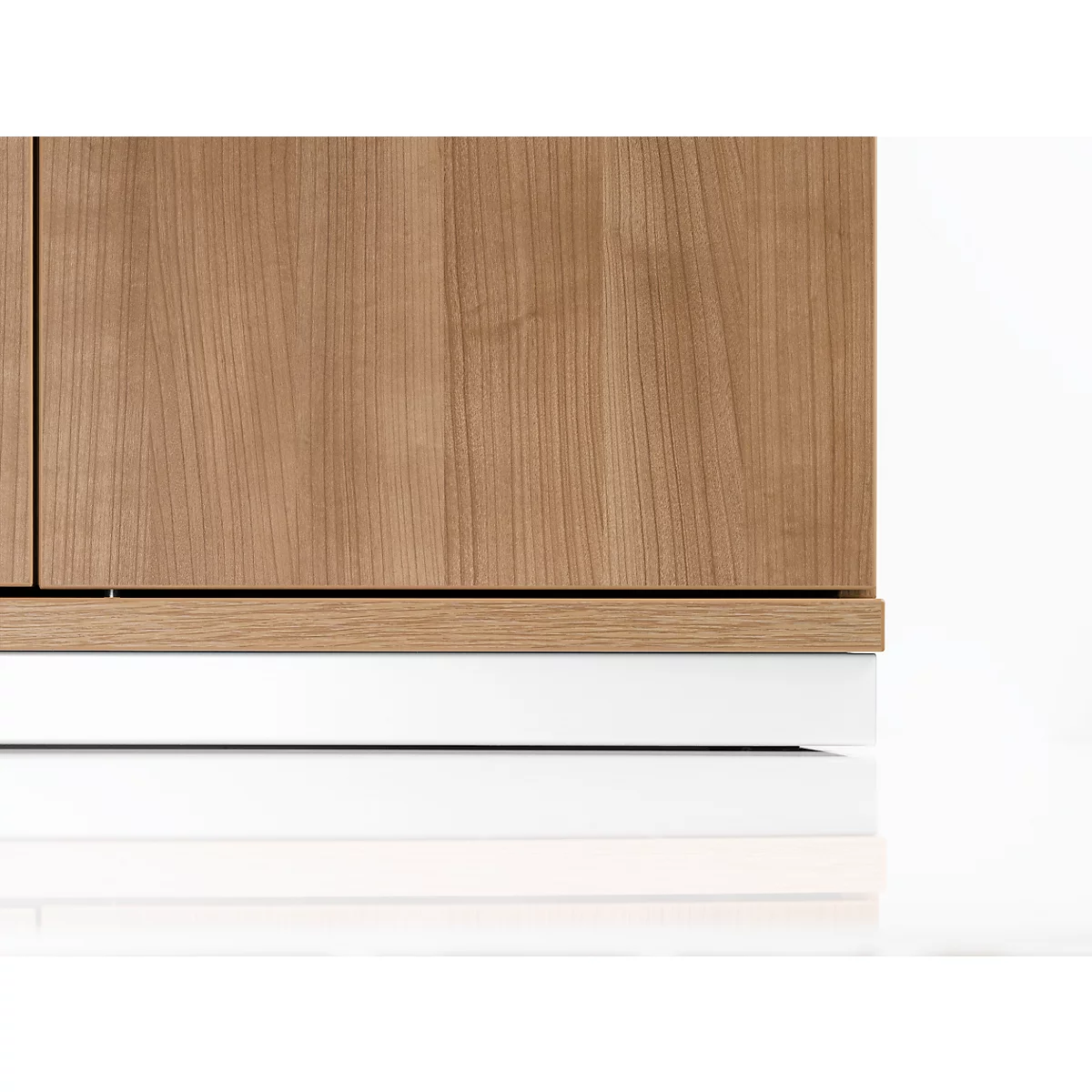Schäfer Shop Genius stalen sokkel TETRIS WOOD, voor rekken/kasten B 800 mm, wit