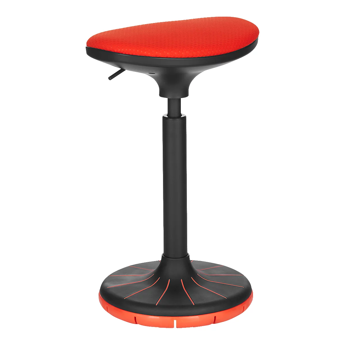 Schäfer Shop Genius Steh-/Sitzhilfe SSI PROLINE P 3-D, ergonomisch, patentierte Sohle, höhenverstellbar, B 380 x T 320 x H 570-790 mm, rot/schwarz-rot