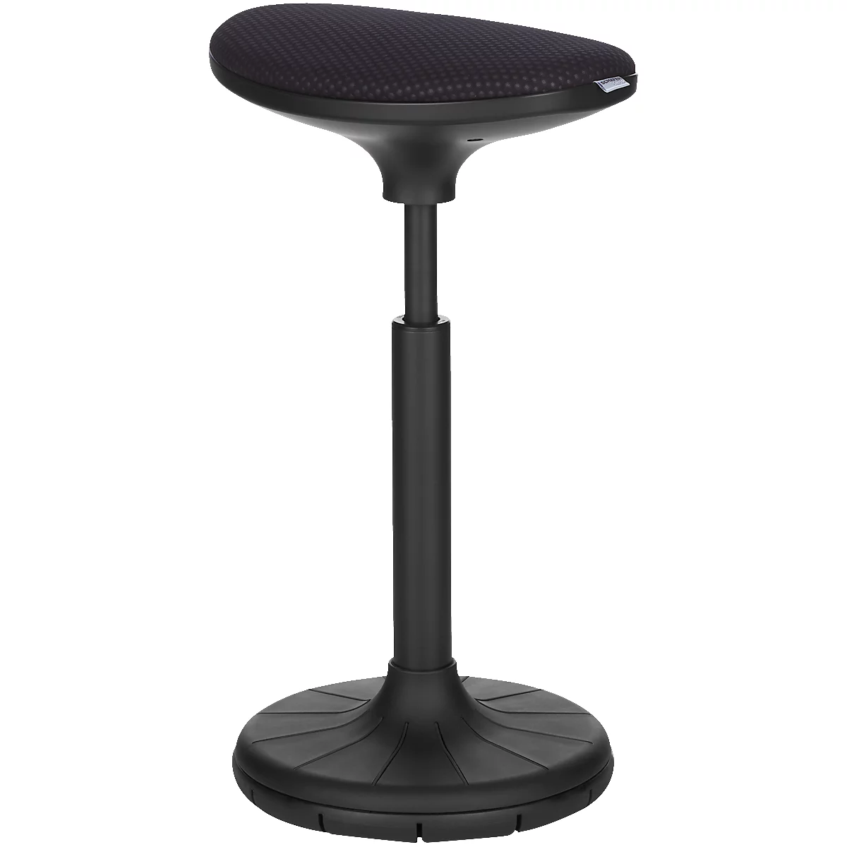 Tabouret de coupe noir avec assise selle ergonomique