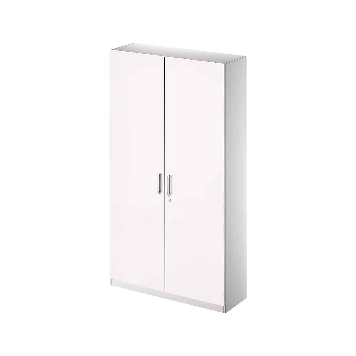 Schäfer Shop Genius Taquilla/armario archivador TETRIS SOLID, An 1200 mm, 5 AA, con cerradura, blanco/aluminio blanco