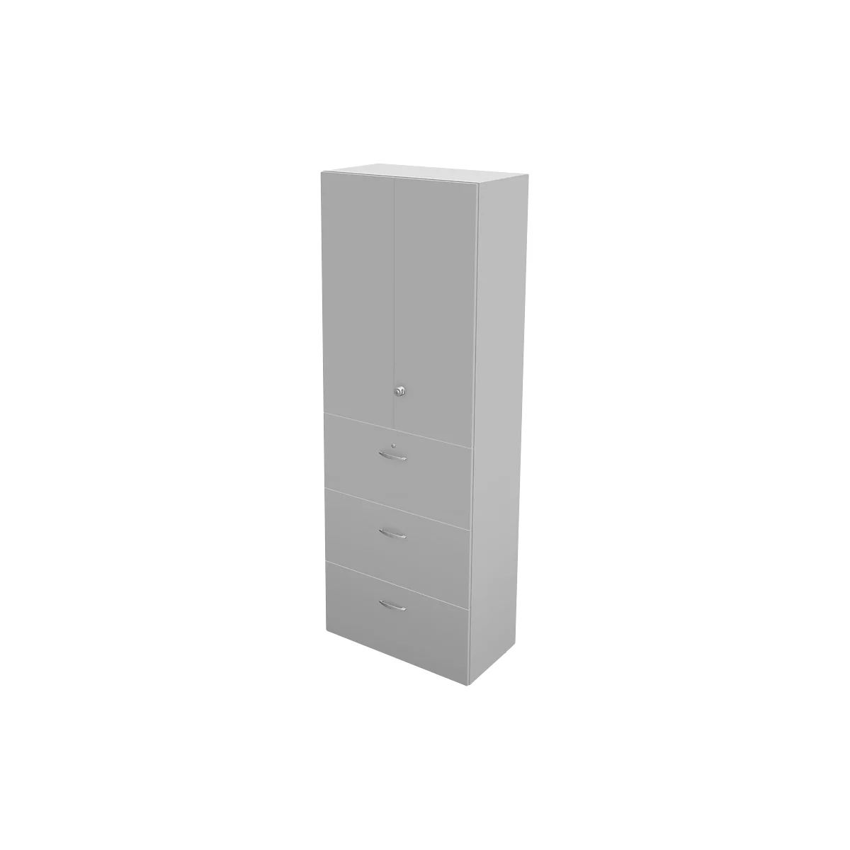 Schäfer Shop Genius TETRIS ARMARIO DE PARED, 3 alturas de archivador, 3 cajones, An 800 x P 440 x Al 2250 mm,