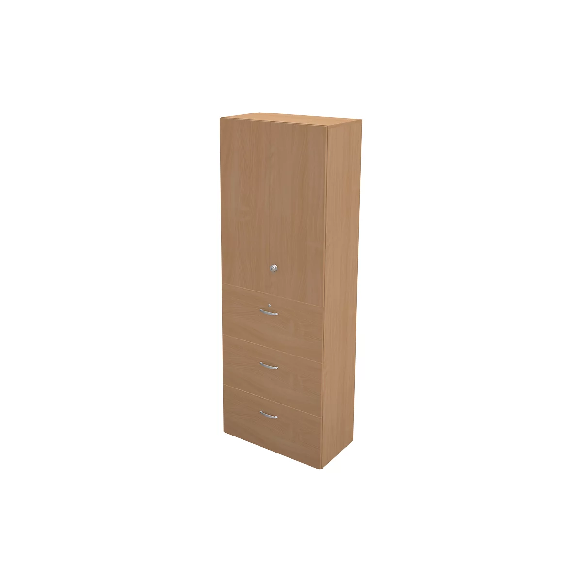 Schäfer Shop Genius TETRIS ARMARIO DE PARED, 3 alturas de archivador, 3 cajones, An 800 x P 440 x Al 2250 mm,