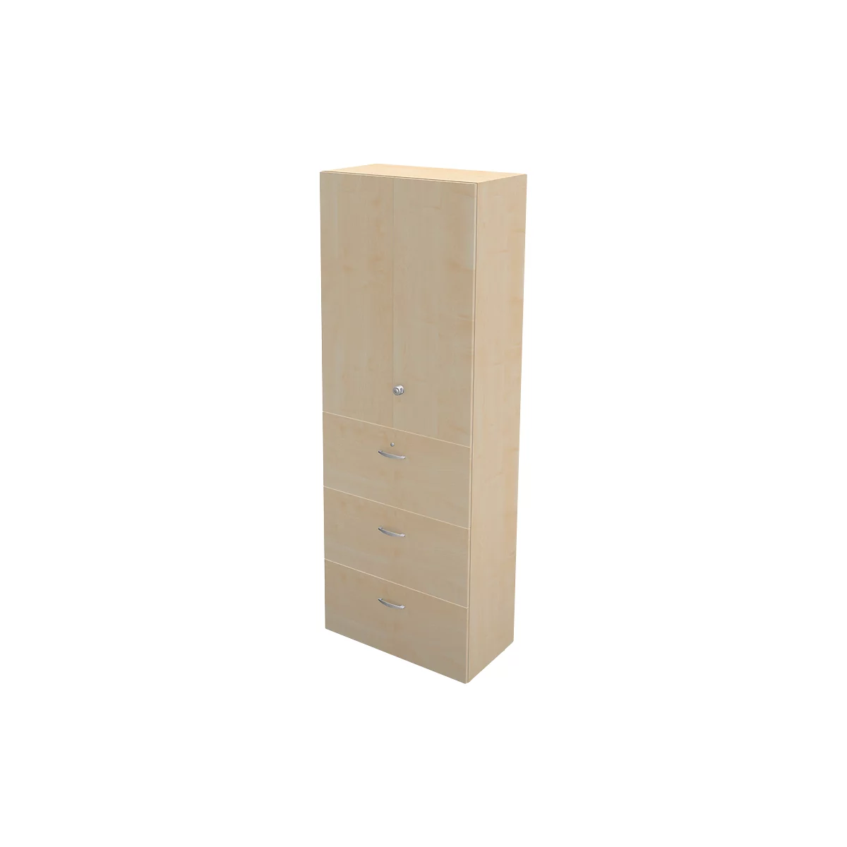 Schäfer Shop Genius TETRIS ARMARIO DE PARED, 3 alturas de archivador, 3 cajones, An 800 x P 440 x Al 2250 mm,