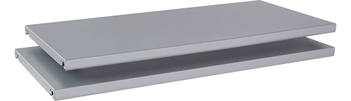 Schäfer Shop Genius TETRIS SOLID estantes, para armarios de puertas batientes, de acero, W 1000 mm, aluminio brillante, paquete de 2