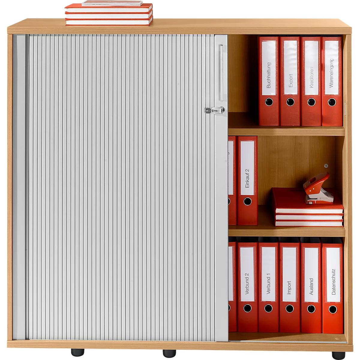 Schäfer Shop Genius TETRIS WOOD rolluikkast, 3 OH, B 1200 mm, hoogte incl. glijders, decor beuken