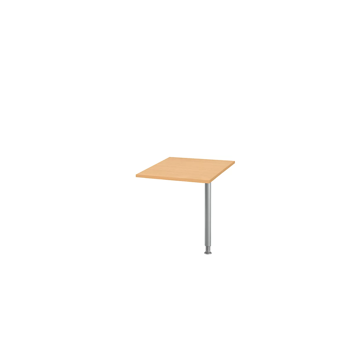 Schäfer Shop Genius Verbindingsplaat, B 800 x D 800 mm, beuken/blank aluminium