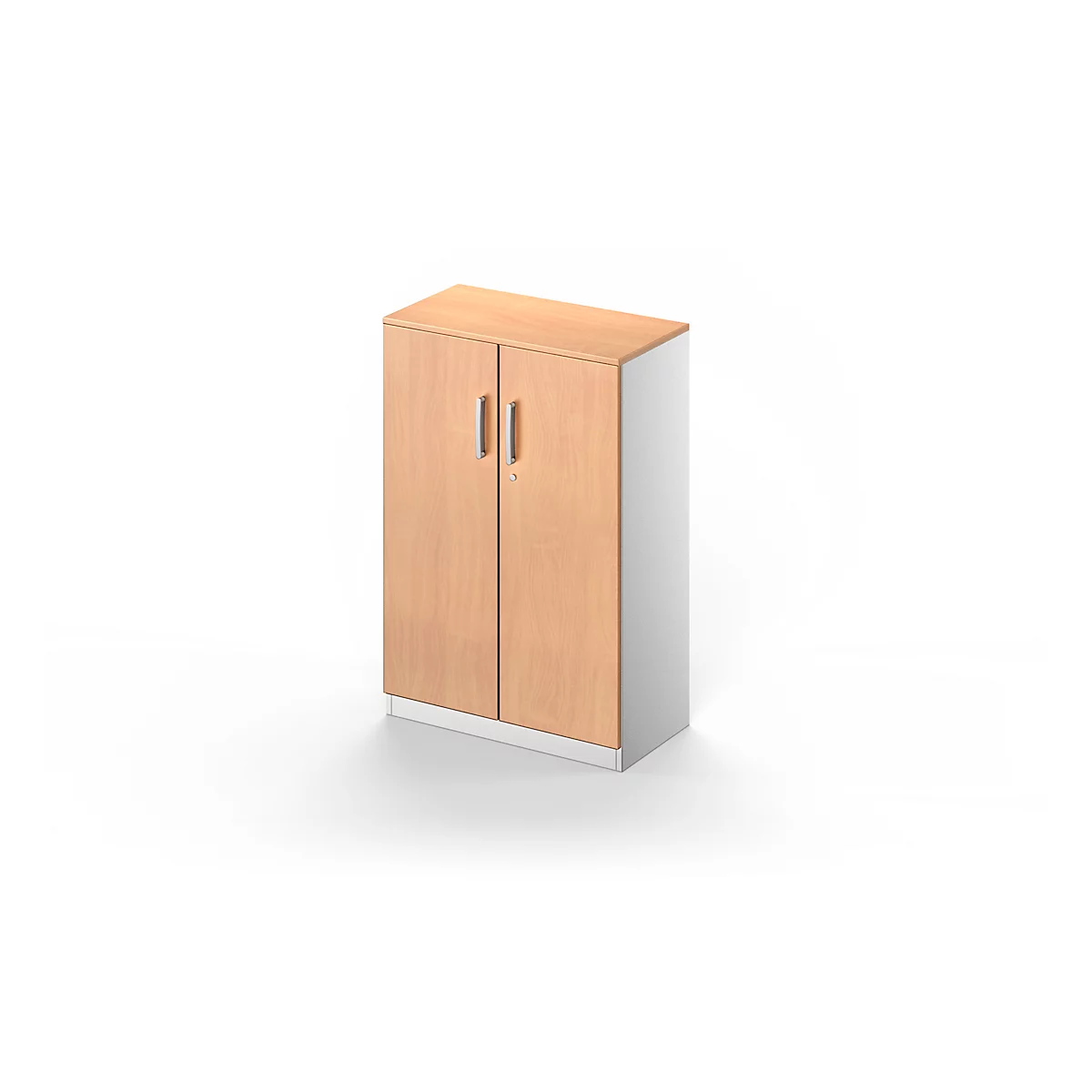 Schäfer Shop Genius Vleugeldeurkast TETRIS SOLID, 3 ordnerhoogten, B 800 x H 1170 mm, 2 legborden, beuken/blank aluminium