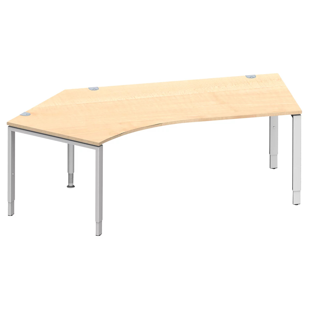 Schäfer Shop Genius Winkelschreibtisch MODENA FLEX 135°, Ansatz links, B 2165 mm, Ahorn