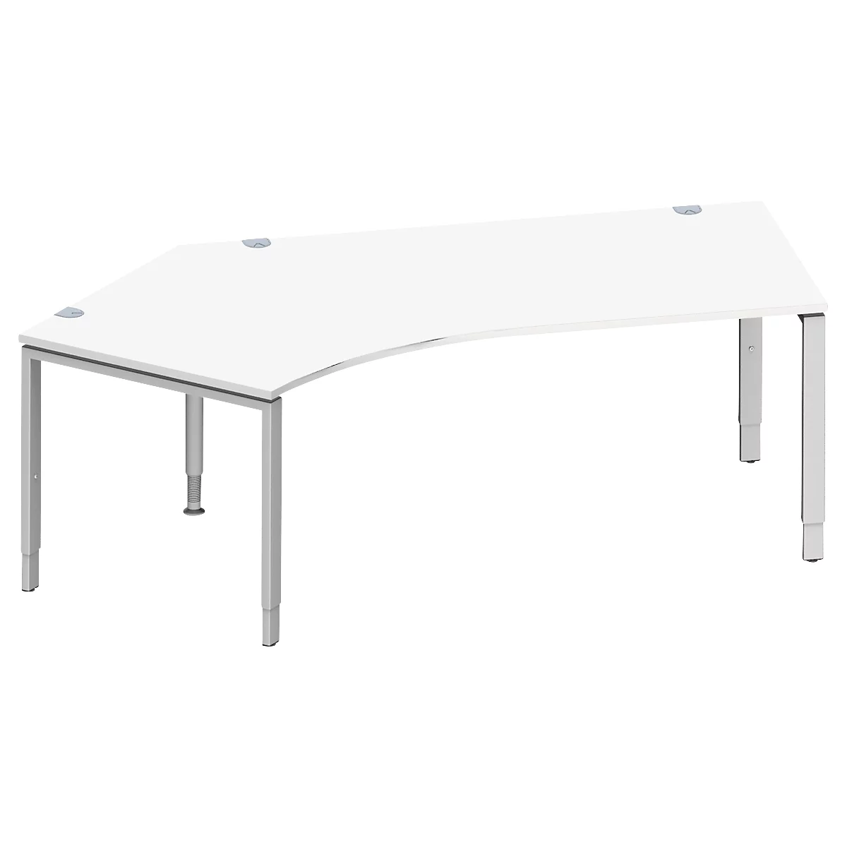 Schäfer Shop Genius Winkelschreibtisch MODENA FLEX 135°, Ansatz links, B 2165 mm, weiß